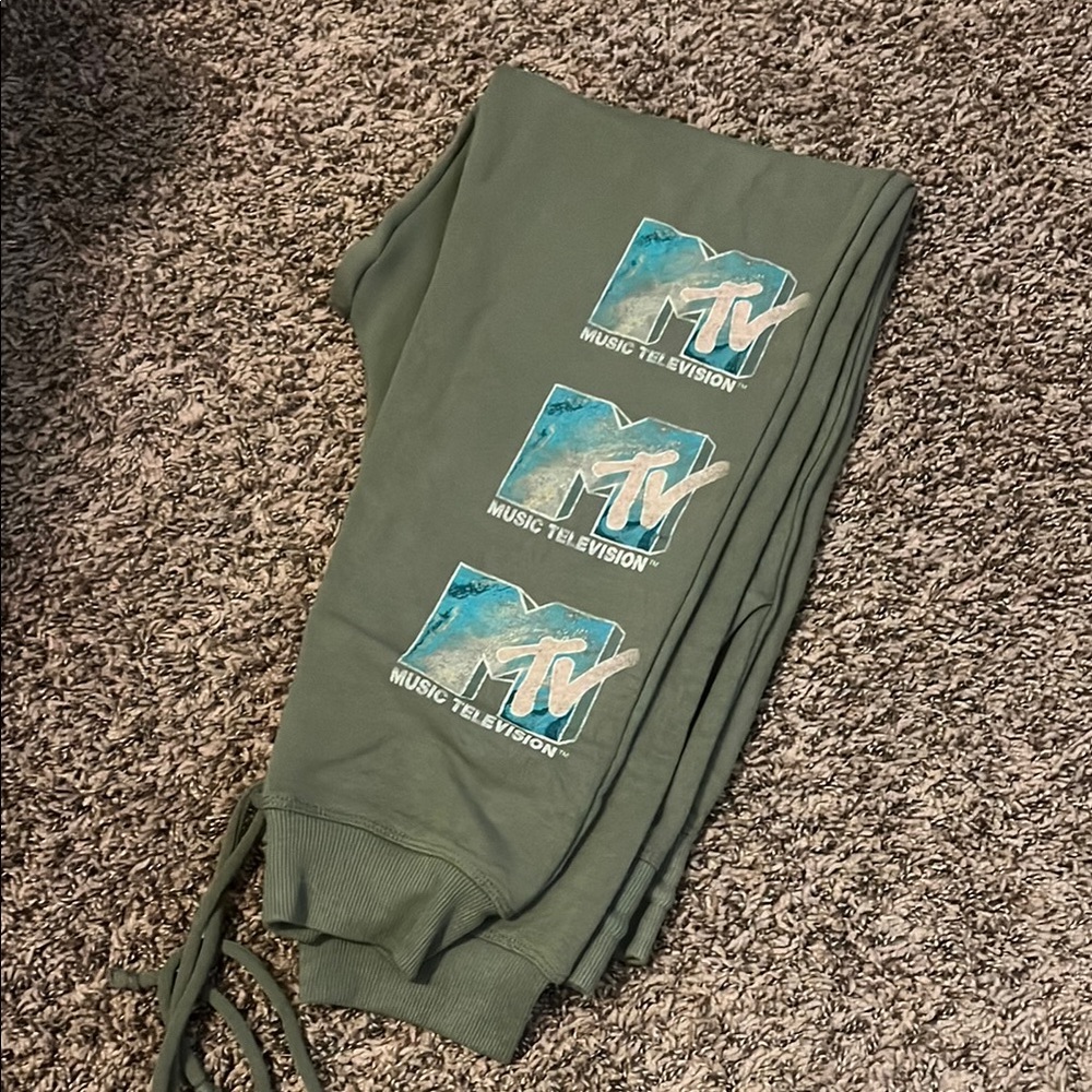 Green MTV Sweatpants